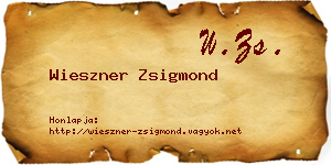 Wieszner Zsigmond névjegykártya