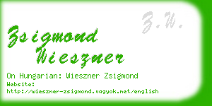 zsigmond wieszner business card